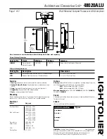 Lightolier Soli 48020ALU Specification предпросмотр