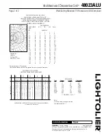 Предварительный просмотр 2 страницы Lightolier Soli 48023ALU Specification