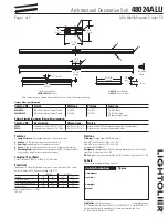 Lightolier Soli 48024ALU Specification предпросмотр