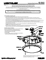 Preview for 1 page of Lightolier Sprill ring surface mount Instructions For Installation And Use