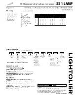 Предварительный просмотр 2 страницы Lightolier SS 1 LAMP Specification