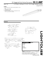 Предварительный просмотр 1 страницы Lightolier SS 2 LAMP Specification