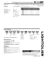 Предварительный просмотр 2 страницы Lightolier SS 2 LAMP Specification