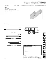 Lightolier SS T5 Strip Specification предпросмотр