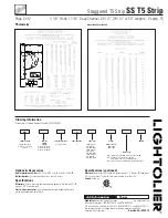 Preview for 2 page of Lightolier SS T5 Strip Specification