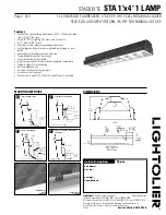 Предварительный просмотр 1 страницы Lightolier STA 1'x4' 1 LAMP Specification