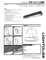 Lightolier STA 1'x4' 2 LAMP Specification предпросмотр