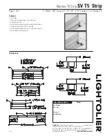 Lightolier SV T5 STRIP Specification предпросмотр