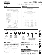 Предварительный просмотр 2 страницы Lightolier SV T5 STRIP Specification