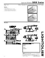 Предварительный просмотр 1 страницы Lightolier SV5R Series Specification