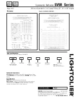 Предварительный просмотр 2 страницы Lightolier SV5R Series Specification