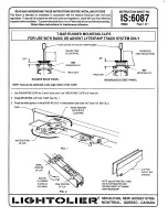 Lightolier T-BAR RUNNER MOUNTING CLIPS Instructions For Maintenance Reference preview