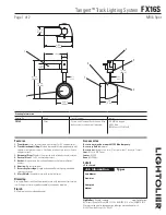 Предварительный просмотр 1 страницы Lightolier Tangent FX16S Specification