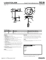 Lightolier Tangent FXS99 Specification предпросмотр