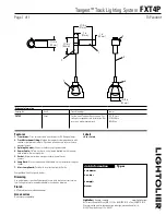 Lightolier Tangent FXT4P Specification предпросмотр