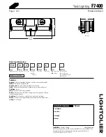 Lightolier Task Lighting F7400 Specification Sheet preview