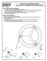 Preview for 2 page of Lightolier TRADITIONAL STYLE RADIANCE Pendants Instructions For Installation