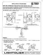 Lightolier transformer Installation предпросмотр