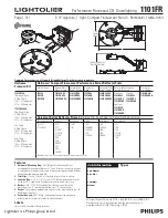 Lightolier Uniframe 1101FR Specification предпросмотр