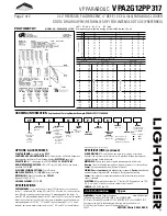 Предварительный просмотр 2 страницы Lightolier VP Parabolic VPA2G12PP317 Specification