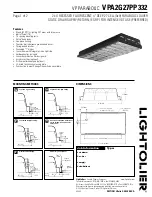 Предварительный просмотр 1 страницы Lightolier VP PARABOLIC VPA2G27PP332 Specification