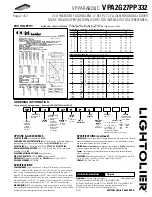 Предварительный просмотр 2 страницы Lightolier VP PARABOLIC VPA2G27PP332 Specification