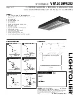 Lightolier VP PARABOLIC VPA2G29PR232 Specification предпросмотр