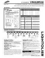 Предварительный просмотр 2 страницы Lightolier VP PARABOLIC VPA2G29PR232 Specification