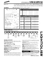 Предварительный просмотр 2 страницы Lightolier VPA1G12PR132 Specification