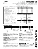 Предварительный просмотр 2 страницы Lightolier VR PARABOLIC VRA1G12LS132 Specification Sheet