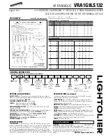 Preview for 2 page of Lightolier VR PARABOLIC VRA1G8LS132 Specifications