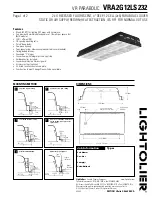 Lightolier VR PARABOLIC VRA2G12LS232 Specification предпросмотр