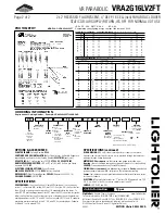 Предварительный просмотр 2 страницы Lightolier VR PARABOLIC VRA2G16LV2FT Specification