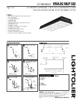 Предварительный просмотр 1 страницы Lightolier VR Parabolic VRA2G18LP332 Specification