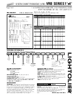 Предварительный просмотр 2 страницы Lightolier VRB SERIES 1'x4 Specification