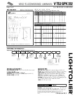 Preview for 2 page of Lightolier VTS2GPK332 Specification