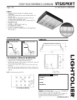 Предварительный просмотр 1 страницы Lightolier VTS2GPK3FT Specification