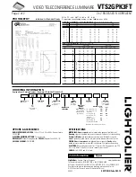 Предварительный просмотр 2 страницы Lightolier VTS2GPK3FT Specification