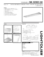 Preview for 1 page of Lightolier WA Series 232 Specification