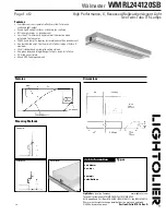 Lightolier Walmaster WMRL244120SB Specification предпросмотр