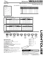 Preview for 2 page of Lightolier Walmaster WMRL244120SB Specification