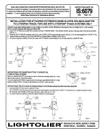 Lightolier WAND SLOPED CEILINGS ADAPTER Instructions For Maintenance Reference preview