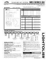 Предварительный просмотр 2 страницы Lightolier WES Series 2X2 Specification