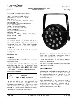 Lightonics FXLD1018FRP5I Owner'S Manual preview