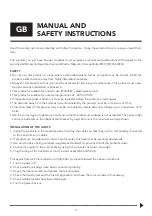 Preview for 9 page of LightPro Bena R1 121D Manual And Safety Instructions