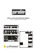 Предварительный просмотр 1 страницы LightProcessor PARADIME Installation And Operating Manual