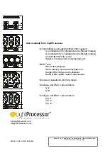 Предварительный просмотр 28 страницы LightProcessor PARADIME Installation And Operating Manual