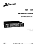 Lightronics RD-121 Owner'S Manual preview