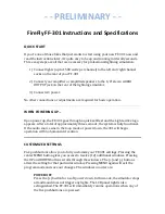 Lights Alive FireFly FF-301 Instructions And Specifications preview