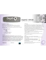 Предварительный просмотр 2 страницы Lightspeed Design DepthQ -WXGA User Manual